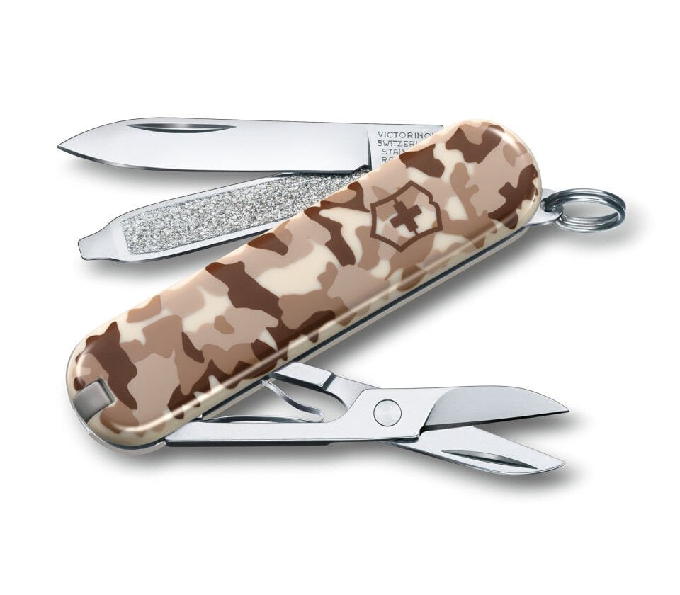 Victorinox Çakı VT 0.6223.941 İsviçre Çakısı Klasik  58 Mm Desert Kamuflaj Desen Eos!