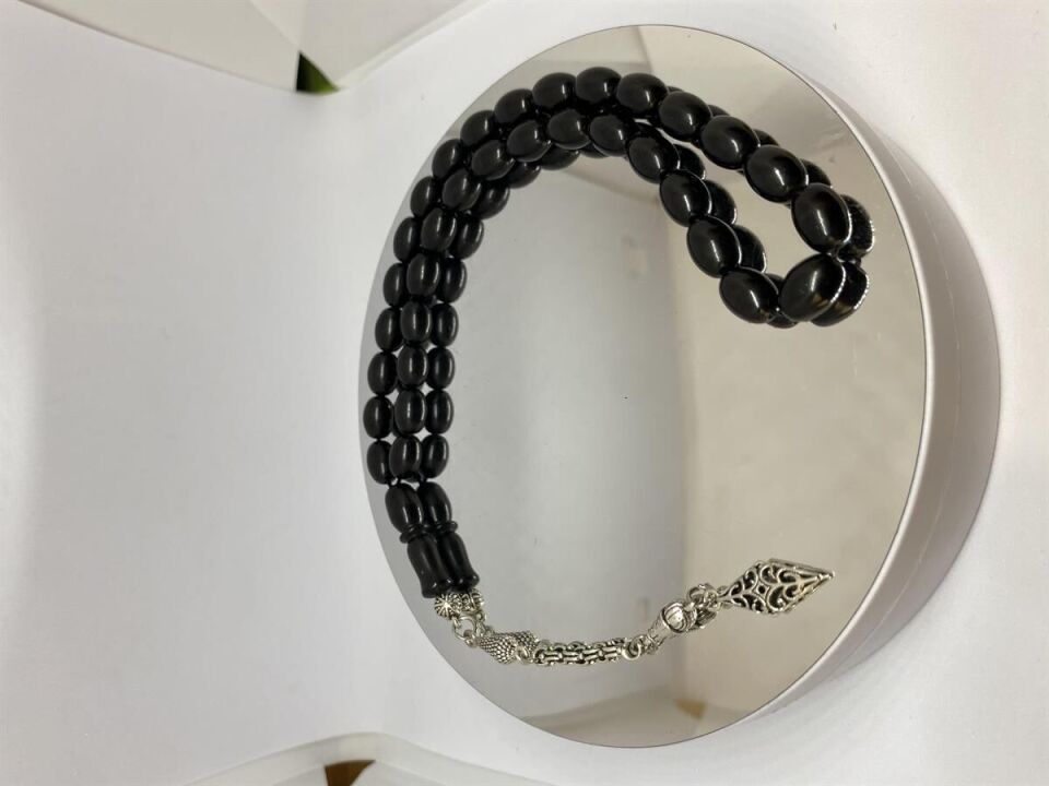 Tesbih TSBH0174HK Kararmaz Metal Püsküllü Sade Beyzi Kesim Tesbih