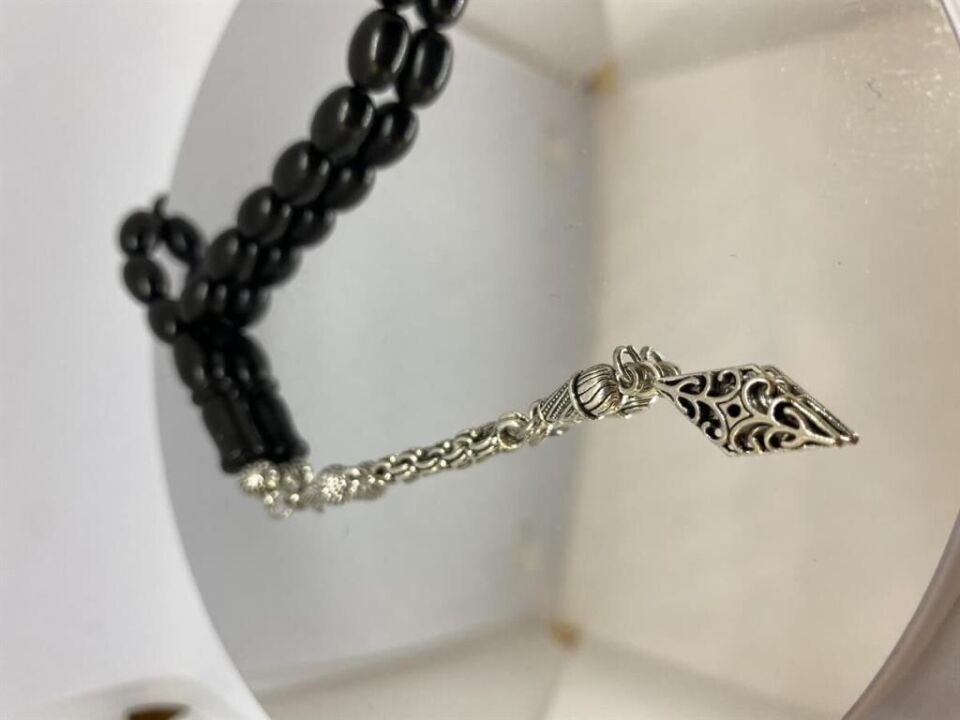 Tesbih TSBH0174HK Kararmaz Metal Püsküllü Sade Beyzi Kesim Tesbih