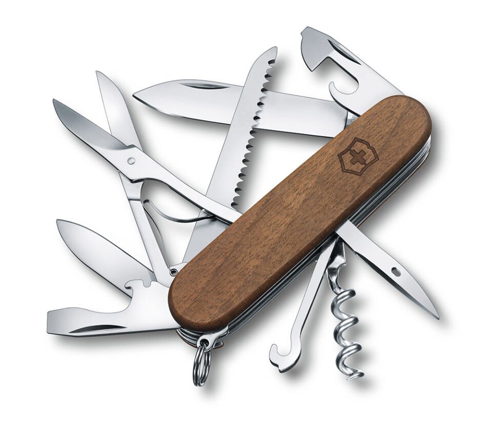 Victorinox Çakı VT 1.3711.63 İsviçre Çakısı Huntsman 91 Mm Cevız Ağacı Yüzeyli