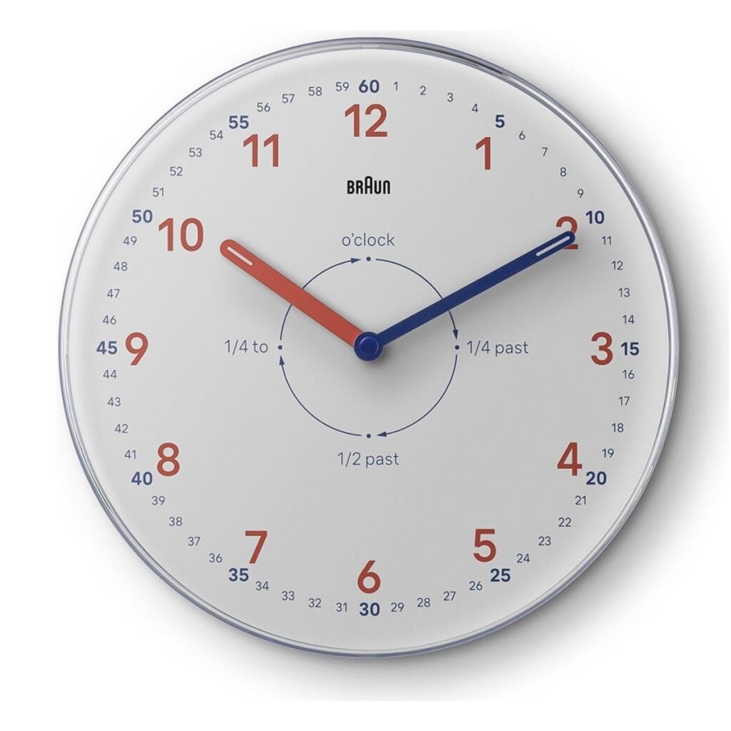 BRAUN BC26TW BEYAZ TIME TEACHERS ANALOG DUVAR SAATİ