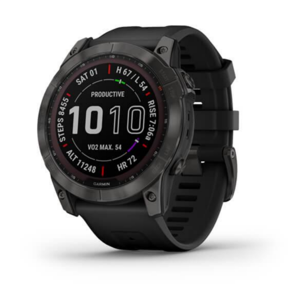 Garmin 010-02541-11 Fenix 7X Sapph Sol Carbon Gray DLC Ti W/Black Band EMEA Akıllı Saat