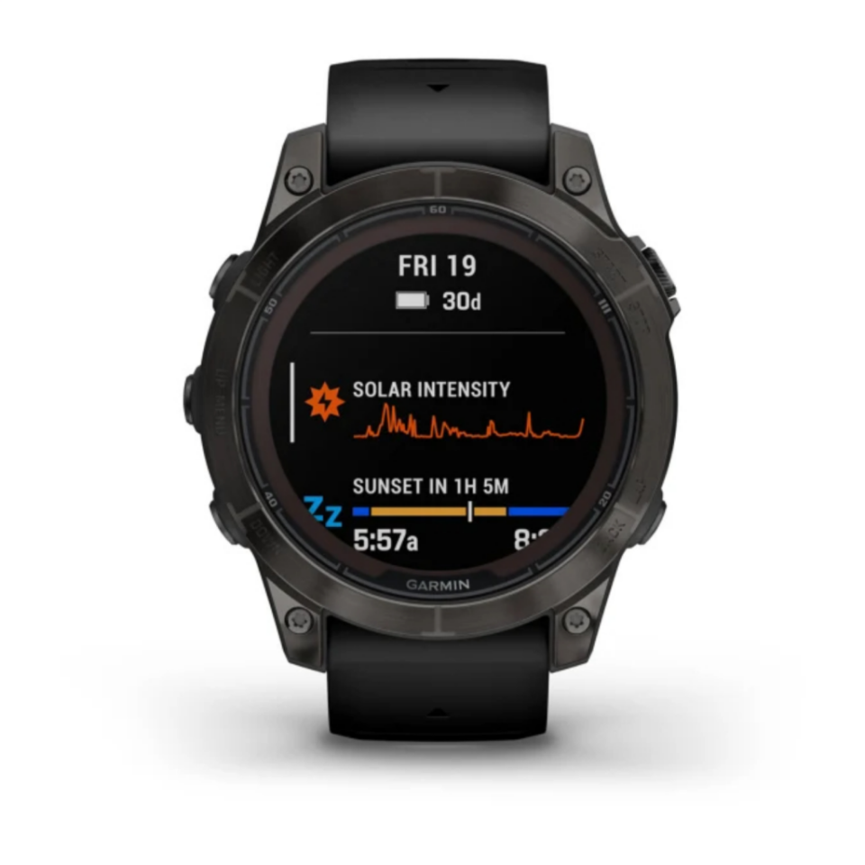 Garmin 010-02777-11 Fenix 7 Pro Saph Solar, Crbn Gry DLC Ti W/Black Band, EMEA Akıllı Saat