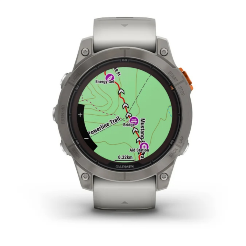 Garmin 010-02777-21 Fenix 7 Pro Saph Solar, Ti W/Fog Gry/Ember Orange Band, EMEA Akıllı Saat