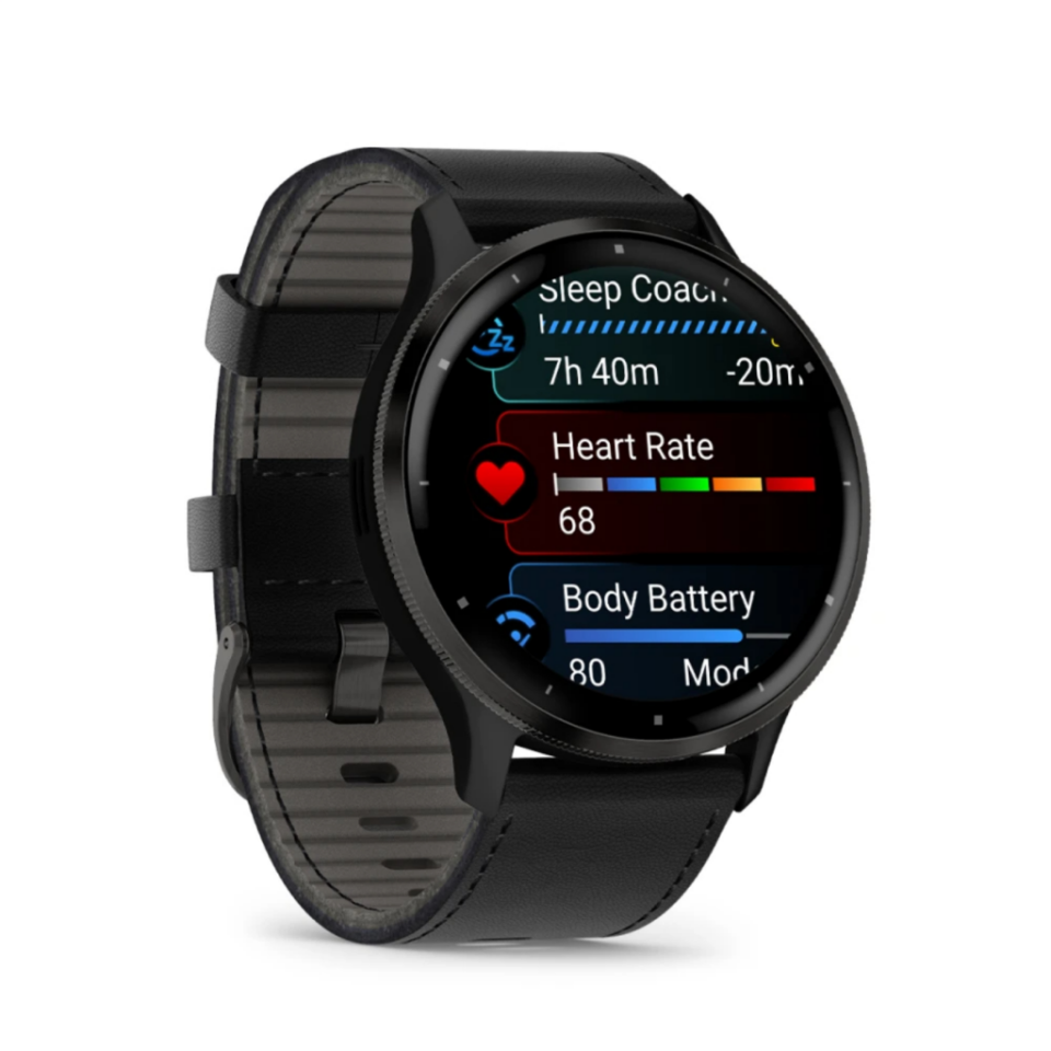 Garmin 010-02784-52 Venu 3, GPS, Wi-Fi, Black + Slate, Leather, EMEA/ANZ Akıllı Saat