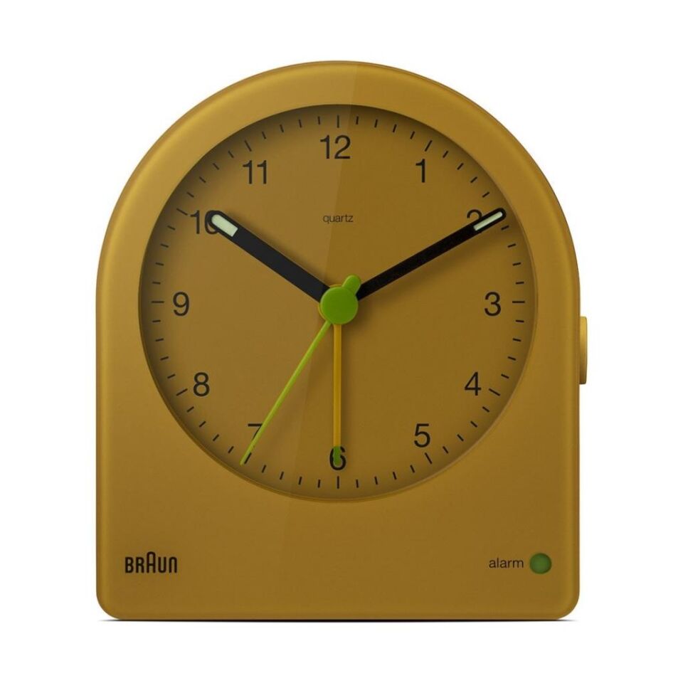 BRAUN BC22Y SARI KLASİK ANALOG ALARMLI MASA SAATİ