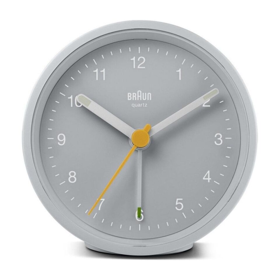 BRAUN BC12G GRİ KLASİK ANALOG ALARMLI MASA SAATİ
