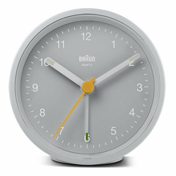 BRAUN BC12G GRİ KLASİK ANALOG ALARMLI MASA SAATİ