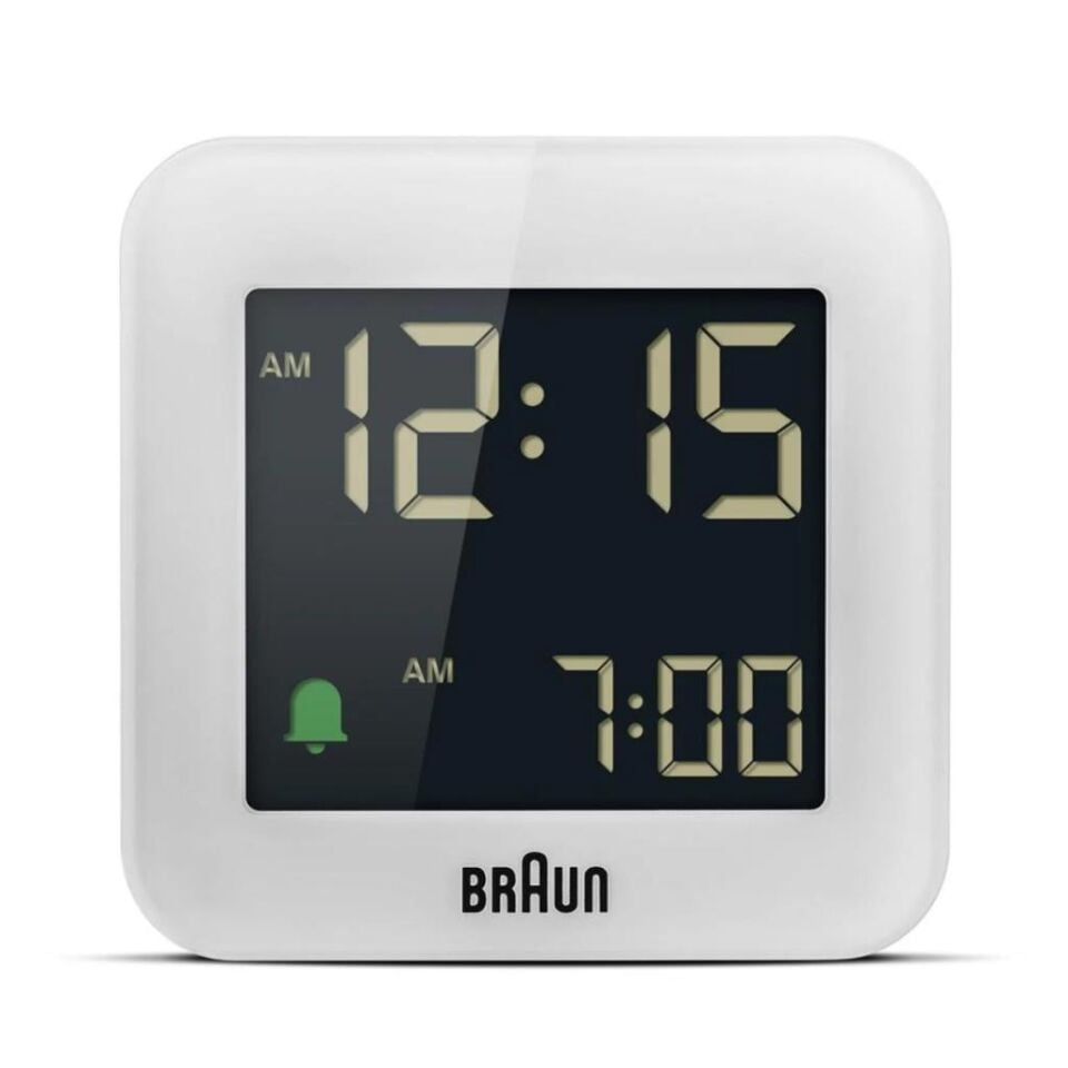 BRAUN BC08W BEYAZ KLASİK SEYAHAT DİJİTAL ALARMLI MASA SAATİ