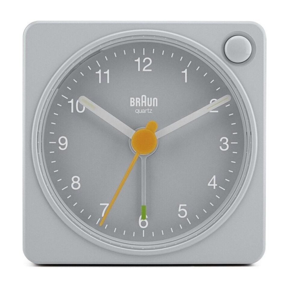 BRAUN BC02XG GRİ KLASİK SEYAHAT ANALOG ALARMLI MASA SAATİ