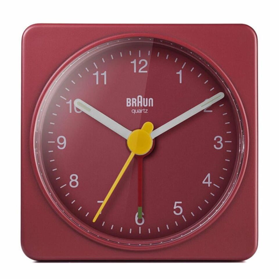 BRAUN BC02R KIRMIZI KLASİK SEYAHAT ANALOG ALARMLI MASA SAATİ