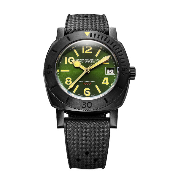 Nivada Grenchen Depthmaster Numerals Black & Green 14135A01 Kol Saati