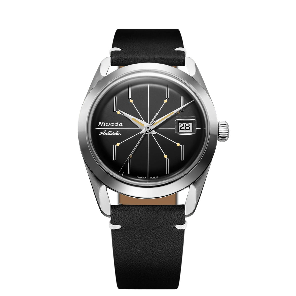 Nivada Grenchen Antartic Spider Black 32072A15 Kol Saati