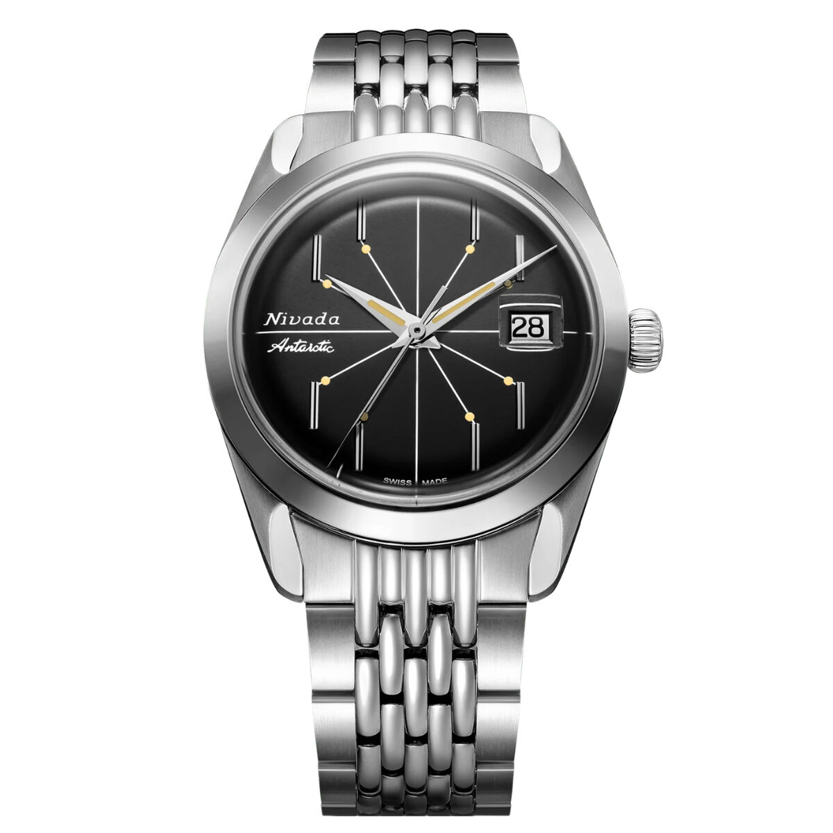 Nivada Grenchen Antartic Spider Black 32072A04 Kol Saati