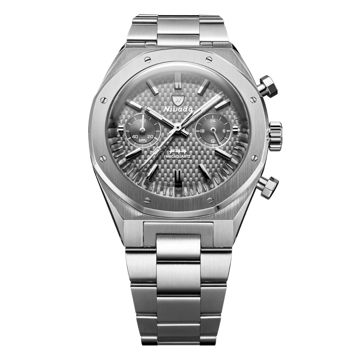 Nivada Grenchen F77 Chrono Mecaquartz Grey MK2 68001Q77 Kol Saati