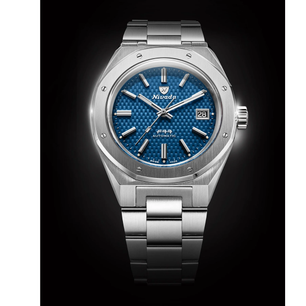 Nivada Grenchen F77 Blue 41mm 69041A77B Kol Saati
