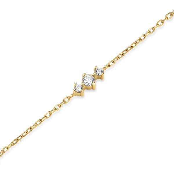 ROSEFIELD JNTCG-J1015 Triple Crystals Çelik Kolye