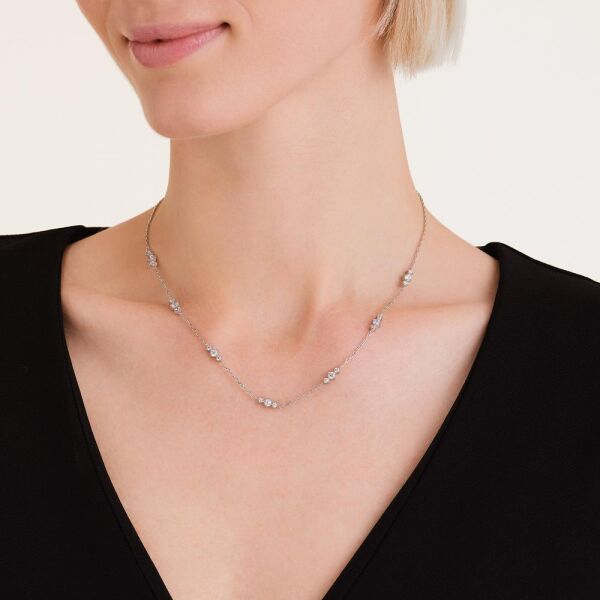 ROSEFIELD JNTCS-J1016 Triple Crystals Çelik Kolye