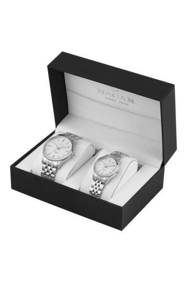 NACAR 41MM - 31,50 MM.ÇELİK.UNISEX.QUARTZ.MİNERAL.5ATM ÇİFT SAATİ