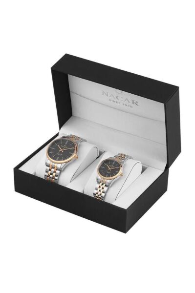 NACAR 41MM - 31,50 MM.ÇELİK.UNISEX.QUARTZ.MİNERAL.5ATM ÇİFT SAATİ