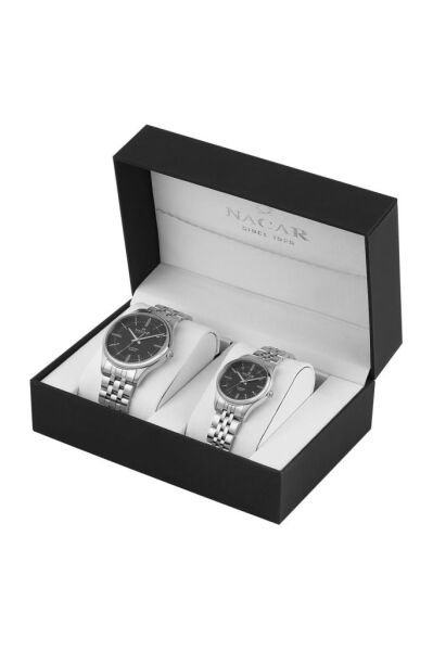 NACAR 41MM - 31,50 MM.ÇELİK.UNISEX.QUARTZ.MİNERAL.5ATM ÇİFT SAATİ