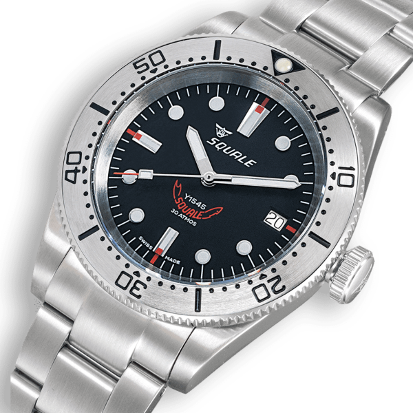 Squale 1545 Steel Black Bracelet 1545SSBK.AC Otomatik Erkek Kol Saati
